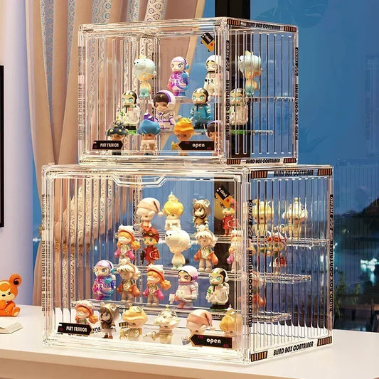Large Containerized Designs Acrylic Organizer for Collectible Figures and Blind Box Toys Action Figures Desktop Organizers B…