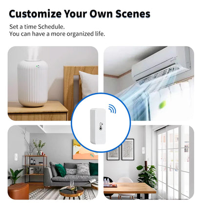 Tuya Wifi/Zigbee Temperature And Humidity Sensor Indoor Thermometer Smart Life Control For Home Work With Alexa Google Assis…