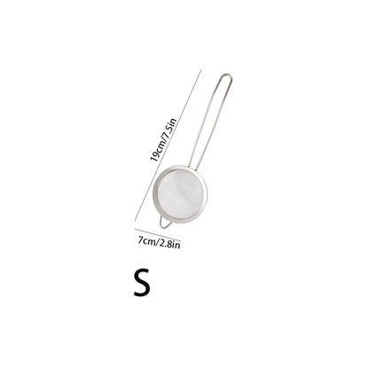 3pcs Stainless Steel Fine Mesh Strainer With Sturdy Handle And Hook, Colander Sifter For Juice Soy Milk, Kitchen Tools - ima…