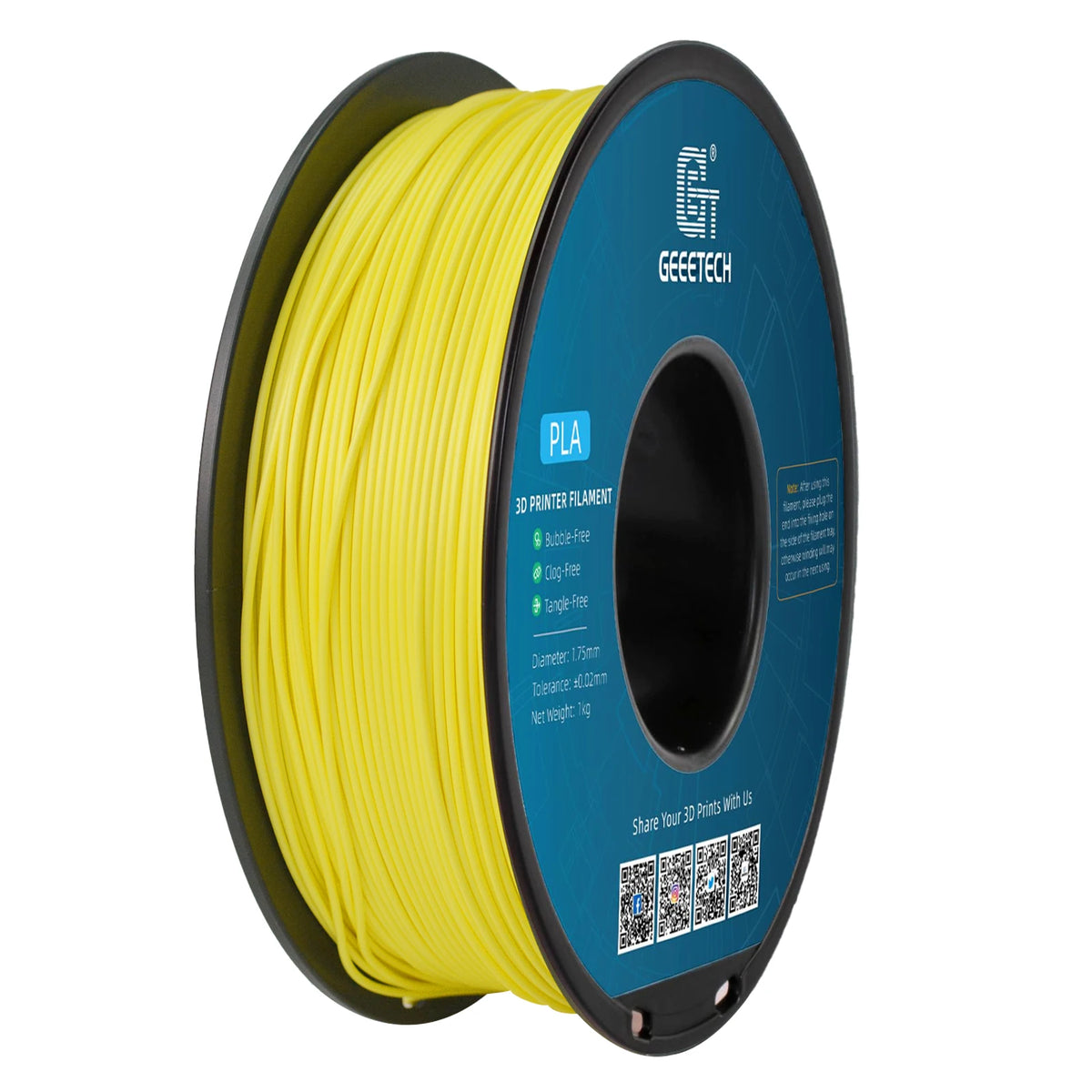 Geeetech 3d Printer Filament PLA PETG Plastic 1kg 1.75mm,Tangle-Free, 3d Printing Wire Materials, Black, White, Vacuum Packa…