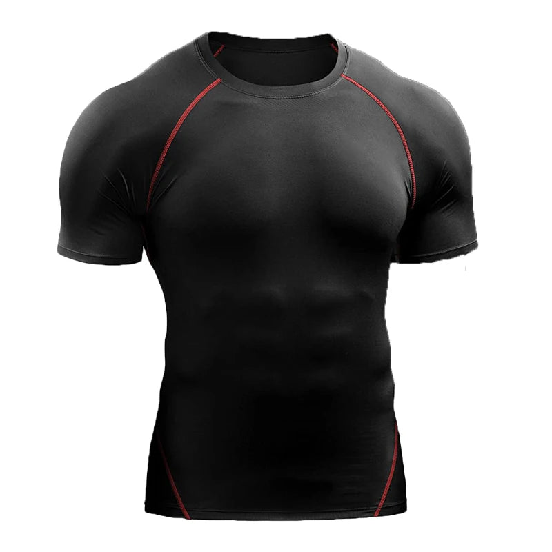 2026 Compression T Shirt Men Summer Sportswear Running T-shirt Elastic Quick Dry Sport Tops Tee Athletic Gym Workout Shirts…
