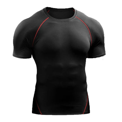 2026 Compression T Shirt Men Summer Sportswear Running T-shirt Elastic Quick Dry Sport Tops Tee Athletic Gym Workout Shirts…