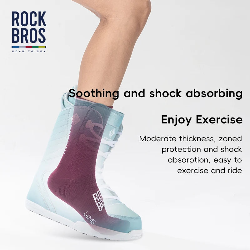 ROCKBROS ROAD TO SKY Sport Socks Breathable MTB Road Cycling Socks High Elastic Shock Absorbing A Pair Bike Socks - image 3