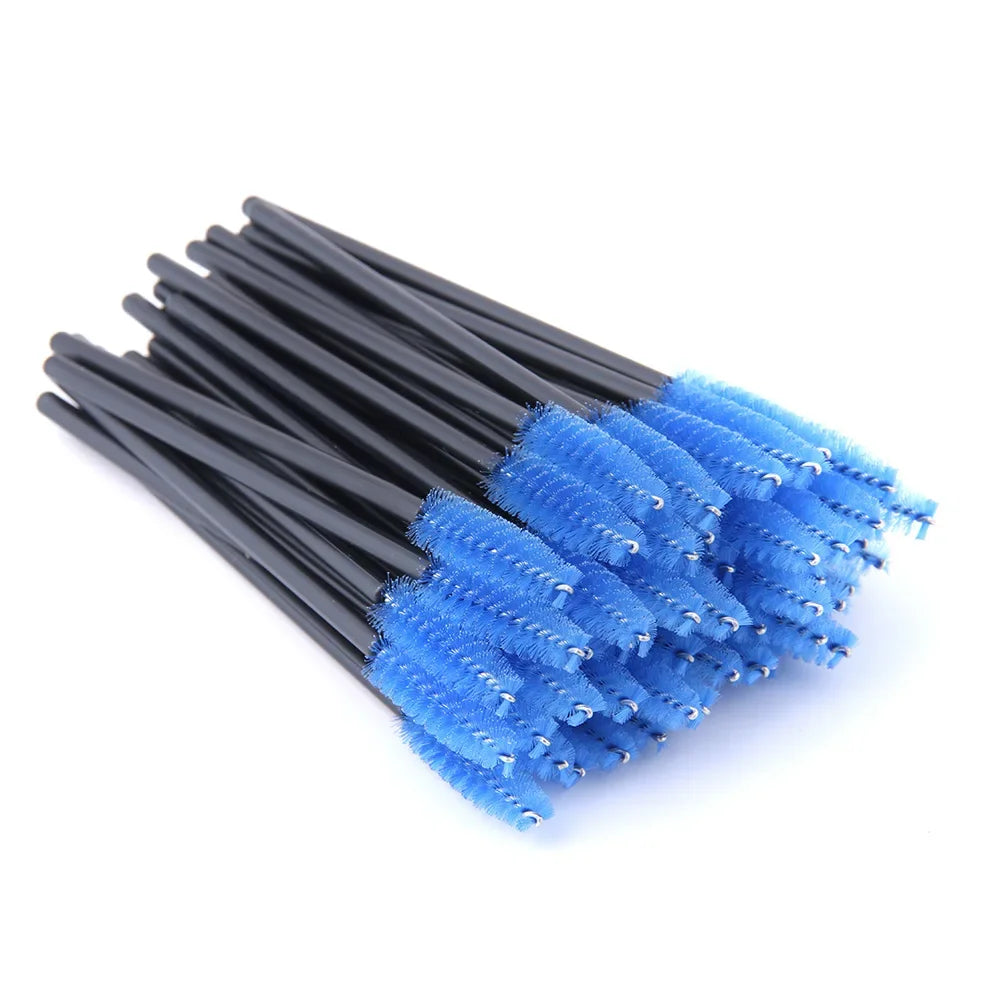 5/25/50 PCS Makeup Brushes Pink Crystal Eyelashes Brush Reusable Fake Lashes Extension Supplies False Eyelash Make up Tool H…