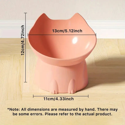 1pc WhiskerWare Elevated Cat Bowl, Anti-Tip Plastic Raised Pet Feeding Dish with Tilted Edge, Neck Protection Kitty Food - i…