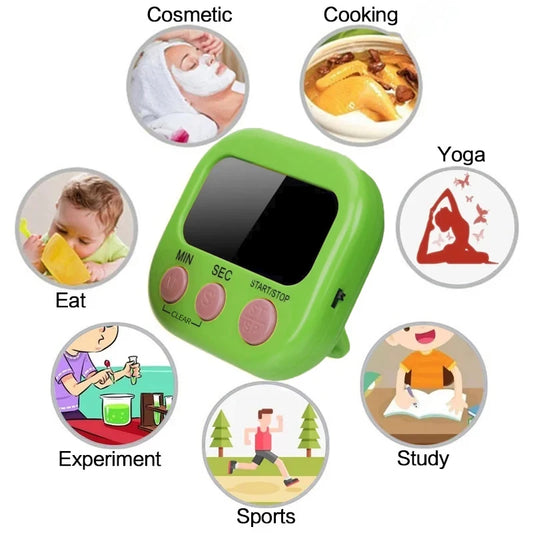 1PC LCD Digital Kitchen Timer Magnetic Cooking Large Count Down Up Clear Loud Alarm Stonego Home Kitchen Accessories - image…