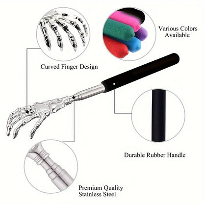 Portable Extendable Back Scratcher Stainless Steel Telescoping Back Scratcher for Both Human and Pets Extendable Back Massag…