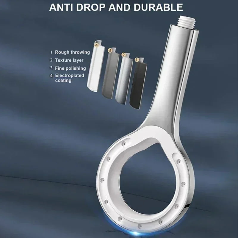 Bathroom Shower Head Pressurized Hand-held Shower Head Large Panel Pressurized Shower Accessories Bathing Tool - image 5