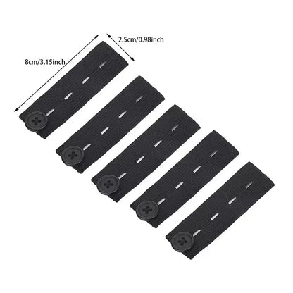 5pcs Pant Extender Belt Unisex Waist Band Tight Trousers Jeans Skirts Maternity Button Hooks Garment DIY Sewing Supplies - i…