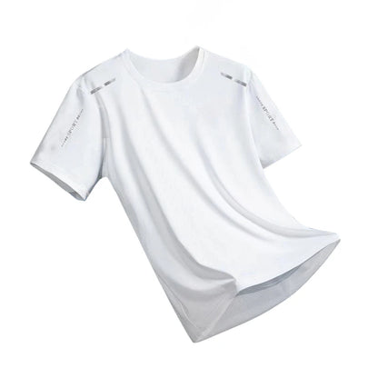 Ice Silk Running Shirts Men Loose Printing Short Sleeve Top Basketball Gym Sportswear For Male Fitness Workout Quick Dry Tee…