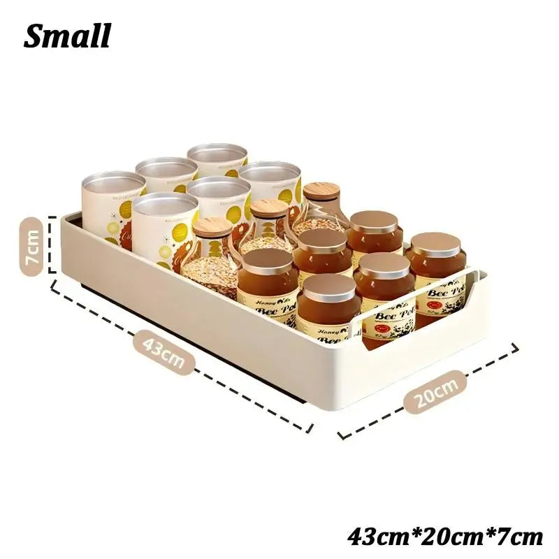 Kitchen Storage metal holdetr with Slide Rails Pull-out Drawer Storage Tray Spice Storage Rack Cabinets Organizer - image 6