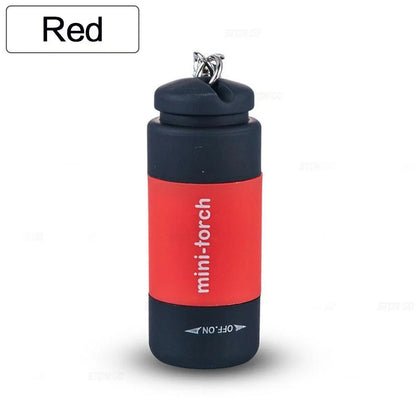 USB Rechargeable LED Multifunctional Strong Light Pocket Keychain Flashlight Waterproof Outdoor Hiking Camping Mini Flashlig…