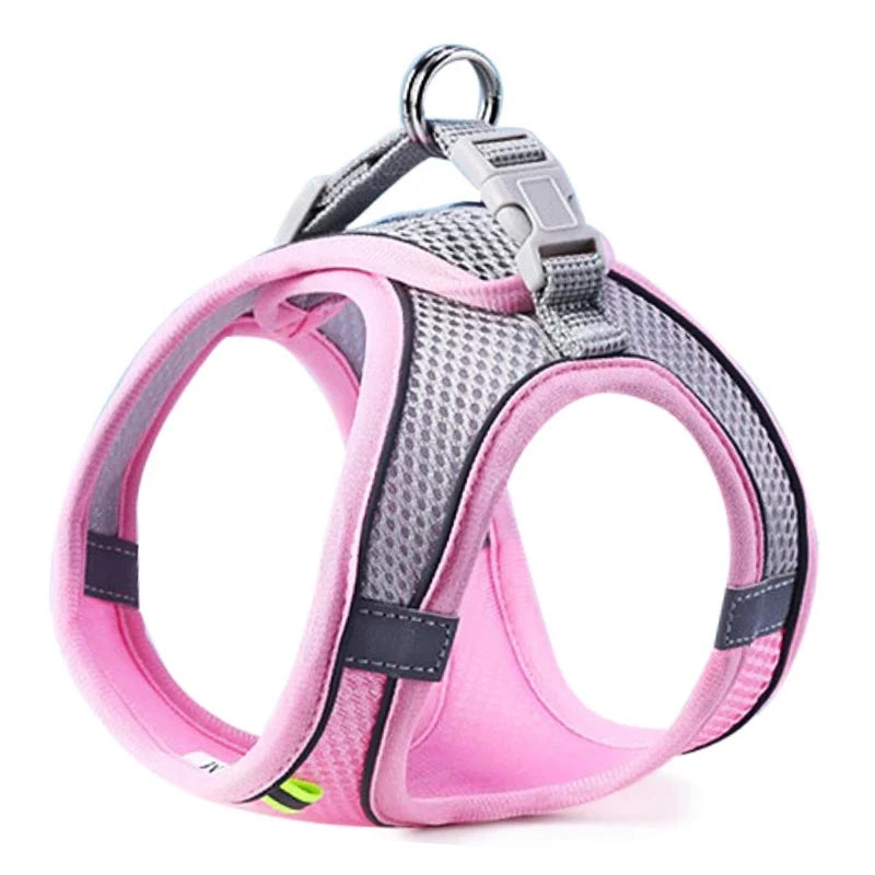 Cat Dog Harness Vest Chest Rope Set Reflective Breathable Adjustable Pet Harness for Small Medium Dogs Outdoor Walking - ima…