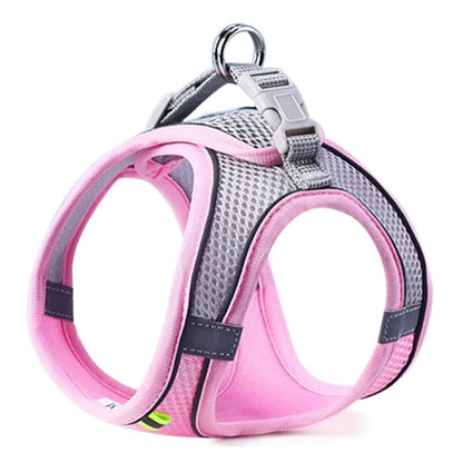 Cat Dog Harness Vest Chest Rope Set Reflective Breathable Adjustable Pet Harness for Small Medium Dogs Outdoor Walking - ima…