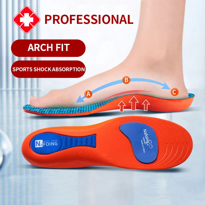 Sport Orthopedic Insoles for Feet Men Women EVA Breathable Shock Absorption Shoes Insole for Running Basketball Sport Care P…