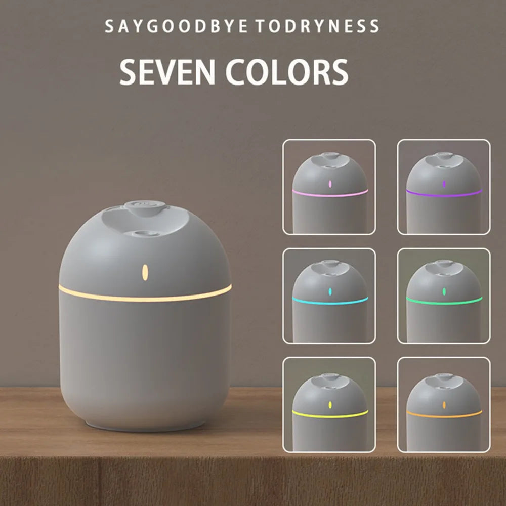 270ML Air Humidifier Cool Mist Aroma Diffuser LED Night Light power-off protect USB Humidificador For Home Office - image 5