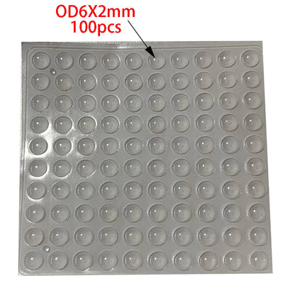 100Pcs Soft Silicone Rubber Anti Slip Bumpers Feet Pads Damper Buffer Cabinet Bumpers Silicone Furniture Pads Drawer Door Pa…