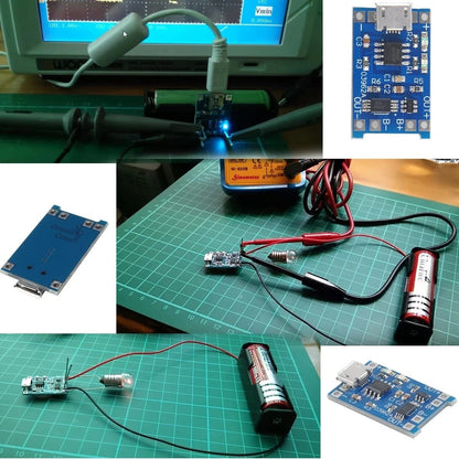 2/5PCS 5V 1A Micro/Type-c/Mini 18650 TP4056 Lithium Battery Charger Module Charging Board With Protection Dual Functions Li-…
