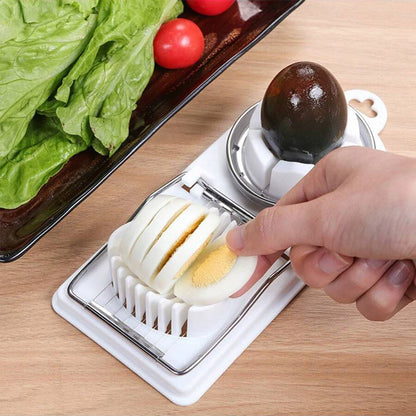 Multifunctional PP Base egg cutter 2-in-1 stainless steel wire pull egg cutter for hanging high-quality kitchen accessory to…