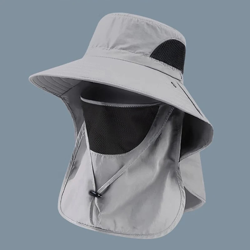 Summer Sun Hats UV Protection Outdoor Hunting Fishing Cap For Men Women Hiking Camping Visor Bucket Hat Neck Flap Fisherman…