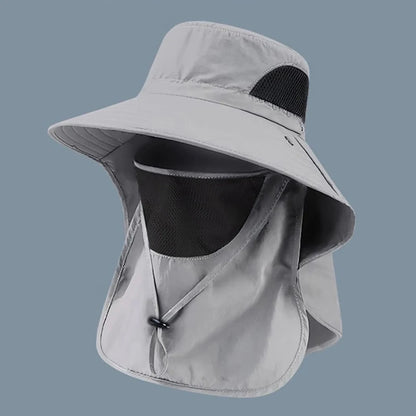 Summer Sun Hats UV Protection Outdoor Hunting Fishing Cap For Men Women Hiking Camping Visor Bucket Hat Neck Flap Fisherman…