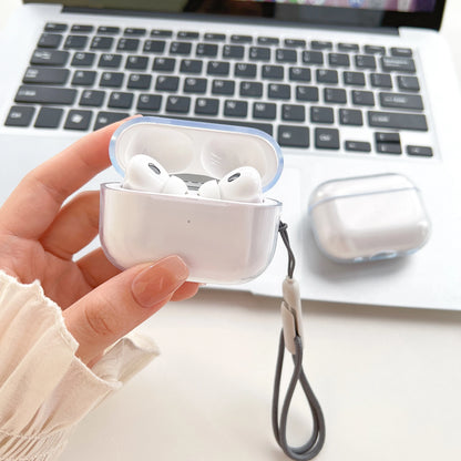 Clear Soft TPU Earphone Case for Airpods 4 3 2 1 Pro Pro2 Pro 3 Shockproof with Lanyard Strap for Airpods 4 Charging Case Co…