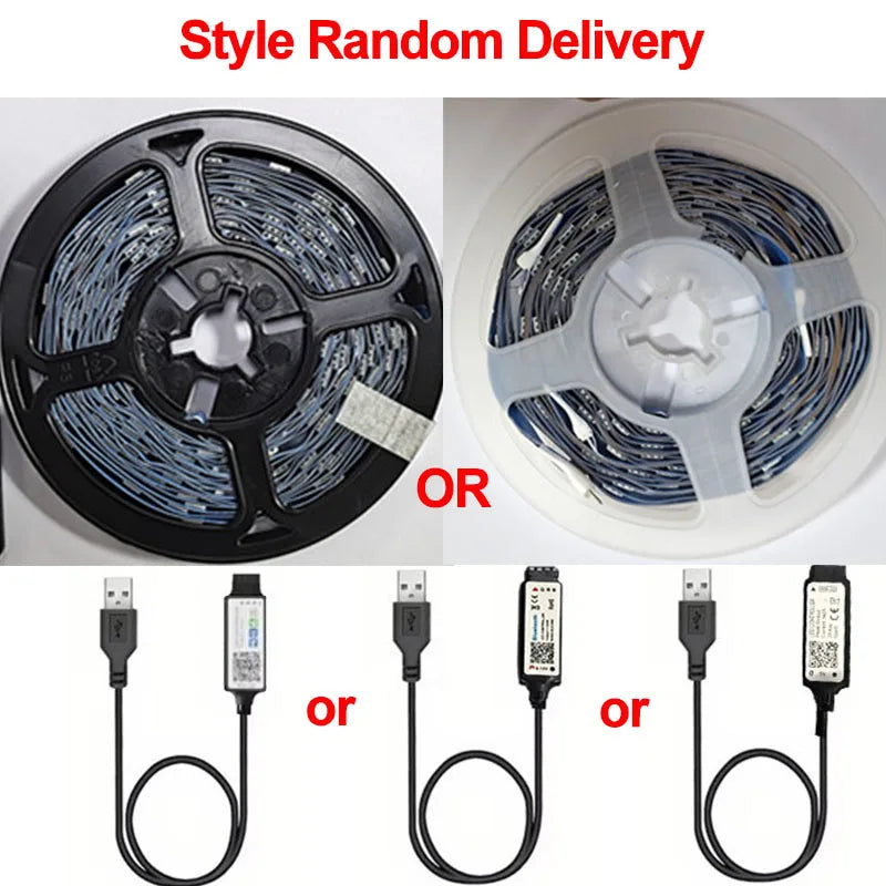 Bluetooth LED Strip Lights Smart SMD 5050 APP Remote Control Flexible Ribbon Diode Lamp Tape TV Backlights Game Room Home De…