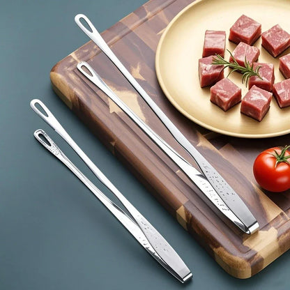 Long Stainless Steel Kitchen Tongs Non-Slip Heat Resistant BBQ Grill Tongs for Steak Seafood Buffet Salad Cooking Tools - im…