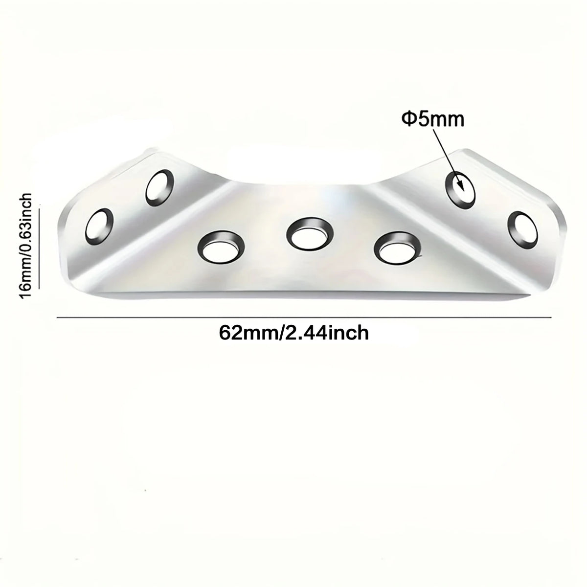 10/20/40/50pcs Thickened Stainless Steel Angle Code 90 Degrees Right Angle Fixed Bracket Furniture Connectors - image 5