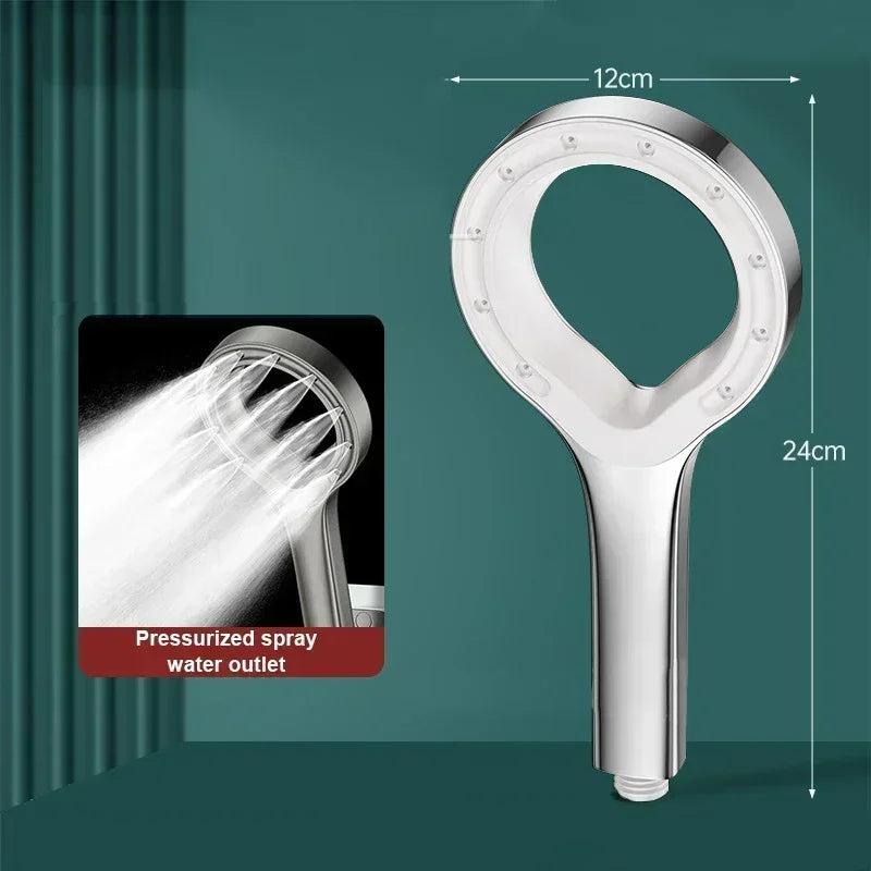 Bathroom Shower Head Pressurized Hand-held Shower Head Large Panel Pressurized Shower Accessories Bathing Tool - image 7