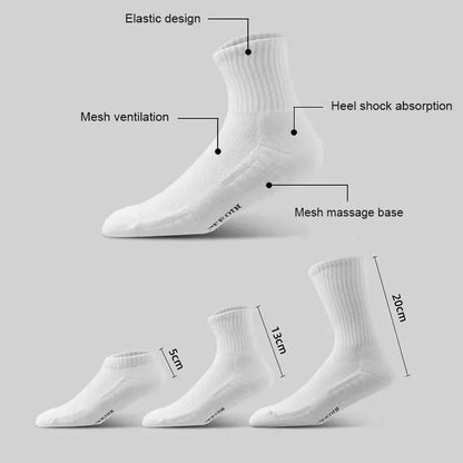 1pairs Socks Men's cotton deodorant winter towel bottom with velvet mid-tube white stockings thickened sports basketball soc…