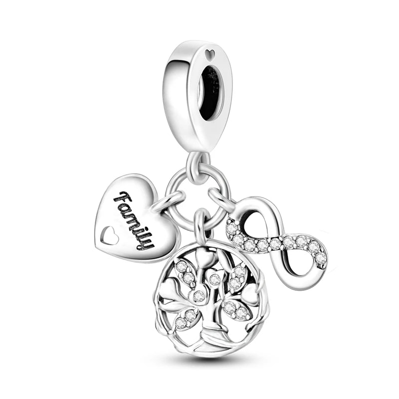 925 Sterling Silver Charms Beads Pendant Tree of Life Dog Elephant Love Heart Charm Fit Original Bracelet DIY Women Jewelry…