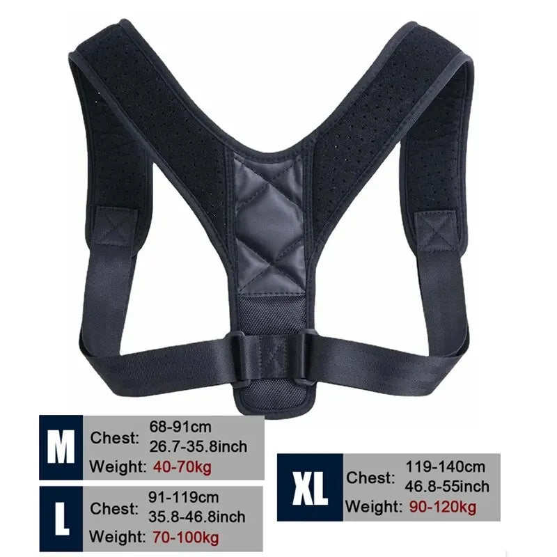Back Posture Correction Belt Hunchback Prevention Correction of Sitting Posture Unisex Breathable Body Shaping - image 2