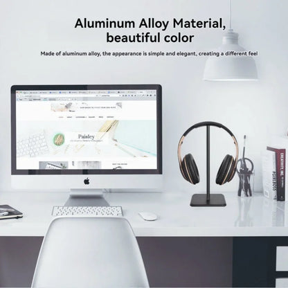 Universal Headphone Stand Aluminuim Alloy Headset Holder for Gaming Earphone Desktop Headphones Support Holder - image 2