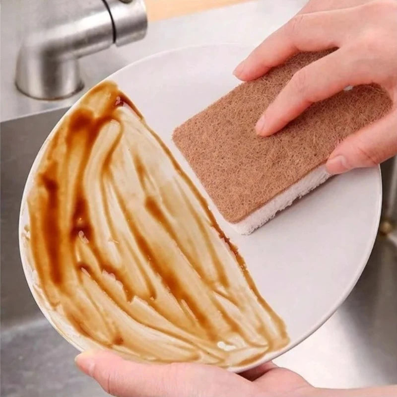 Biodegradable compostable cellulose and coconut scrubbing sponge -6 eco-friendly sponge tableware pieces - image 5