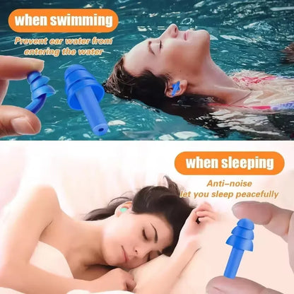 25/1Pair Ear Plugs Sleeping Noise Cancelling Reusable Silicone Sound Block Earplugs Summer Waterproof Swimming Ear Plug With…