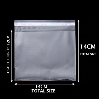 100pcs/lot Transparent Self Adhesive Seal Bags OPP Plastic Cellophane Bags Gifts Bag & Pouch Jewelry Packaging Bags - image…