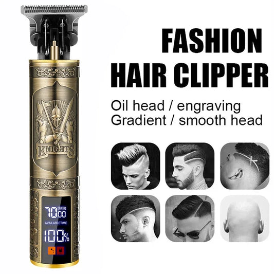 Vintage Hair Clipper Cordless Trimmer portable USB Fast Charging Hair Cutting Machine Electric Shaver Barber Professional Ba…