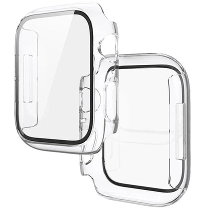 Tempered Glass+Cover For Apple Watch 11 10 9 8 7 46mm 42mm PC Bumper Screen Protector Case iWatch Series 7 6 5 4 SE3 44 40 4…