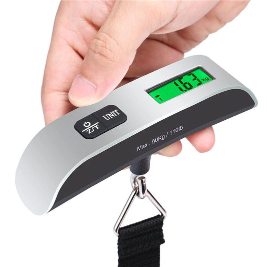 Portable Scale Digital LCD Display 110lb/50kg Electronic Luggage Hanging Suitcase Travel Weighs Baggage Bag Weight Balance T…