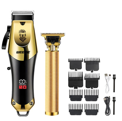 T9 Vintage Men's Electric Hair Clipper Beard Trimmer/Rechargeable Hair Cutting Machine With Nose Hair Trimmer Kit Boyfriend…
