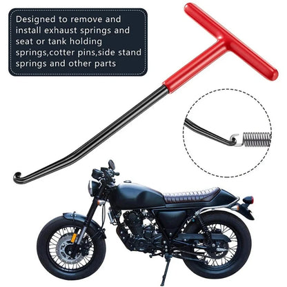 1pc Motorcycle Exhaust Spring Hook Universal T Shaped Handle Exhaust Pipe Spring Puller Installer Hooks Removal Repair Tool…