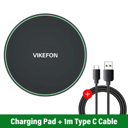 Wireless Charger For iPhone 17 15 14 13 12 X Pro Max Induction Fast Charging Pad Dock Station For Samsung S23 S22 Xiaomi Hua…