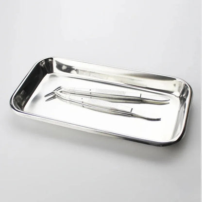 1/2pcs Kitchen Tray Stainless Steel Square Storage Tray Dental Medical Tool Nail Tattoo Dental Medical Device Supplies Tray…