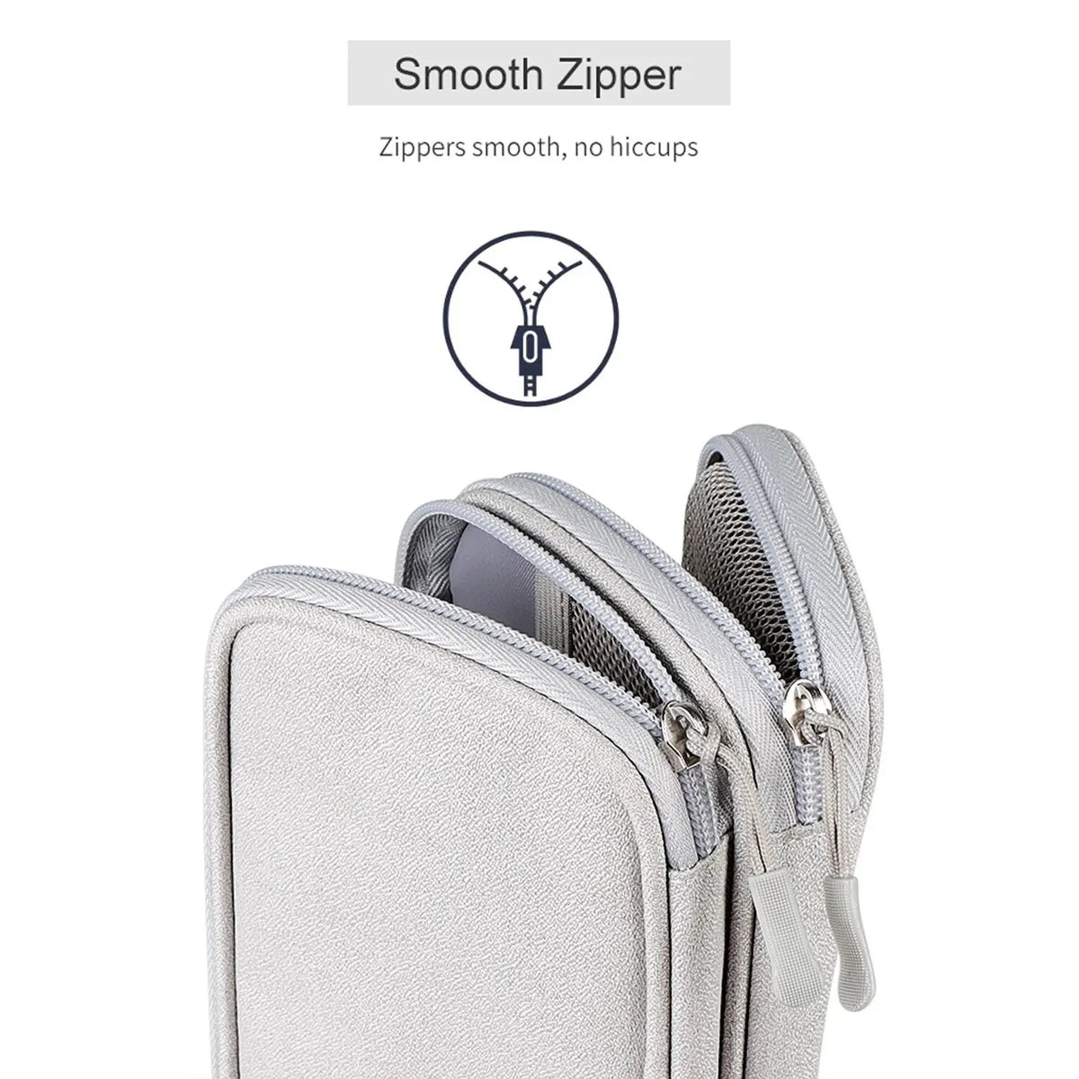 Data Cable Storage Bag Waterproof Portable Carry Case Storage Bag Travel Organizer Bag for Cable Cord USB Charger - image 4