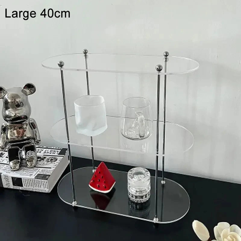 2-3Layers Acrylic Desktop Storage Rack Water Cup Perfume Bathroom Table Top Cosmetics Storage Jewelry Display Frame Organize…