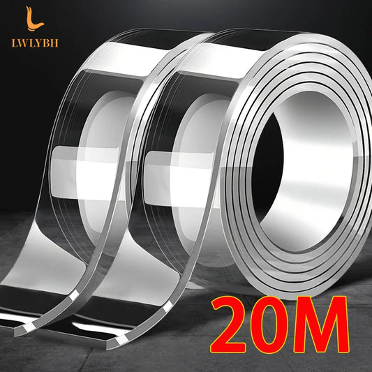 Nano Double sided Adhesive Tape Extra Strong Waterproof Transparent Traceless Tape Thickened Reusable Decorative Tape Home T…