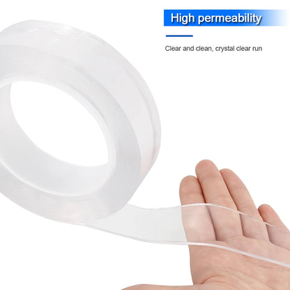 1/3/5M Double Sided Tape Transparent Acrylic Reusable Waterproof Adhesive Tracsless Tape Gadget Cinta Doble Cara Nano Tapes…