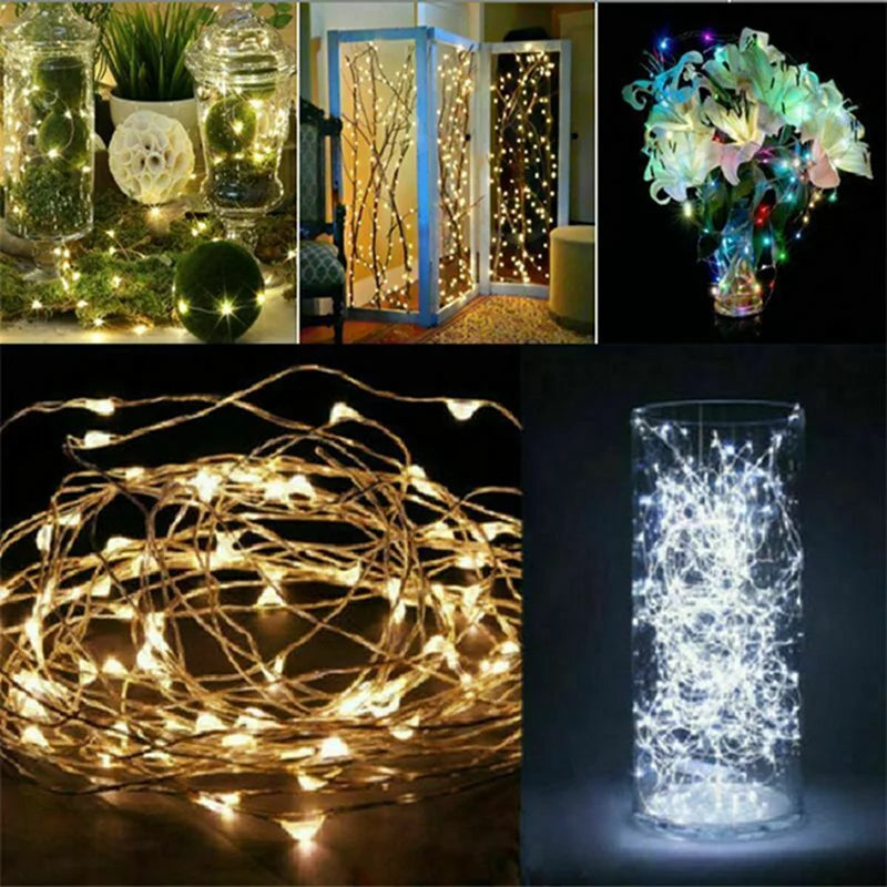 1Pack Fairy Light String Led Copper Wire String Light 1/2/3/5/10M Battery Powered For Bedroom Garden Party Wedding Decoratio…