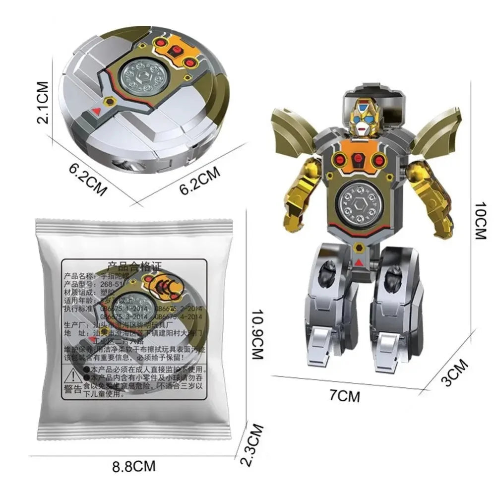 New 360 Rotating Ball Deformation Robot Fingertip Gyro Decompression Toy, Anti-compression Adult Sensory Toys, Children's Gi…